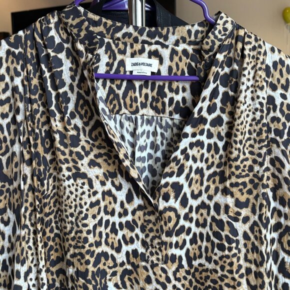 Zadig & Voltaire - Leopard Long Sleeve Flowy Dress - Picture 4 of 5